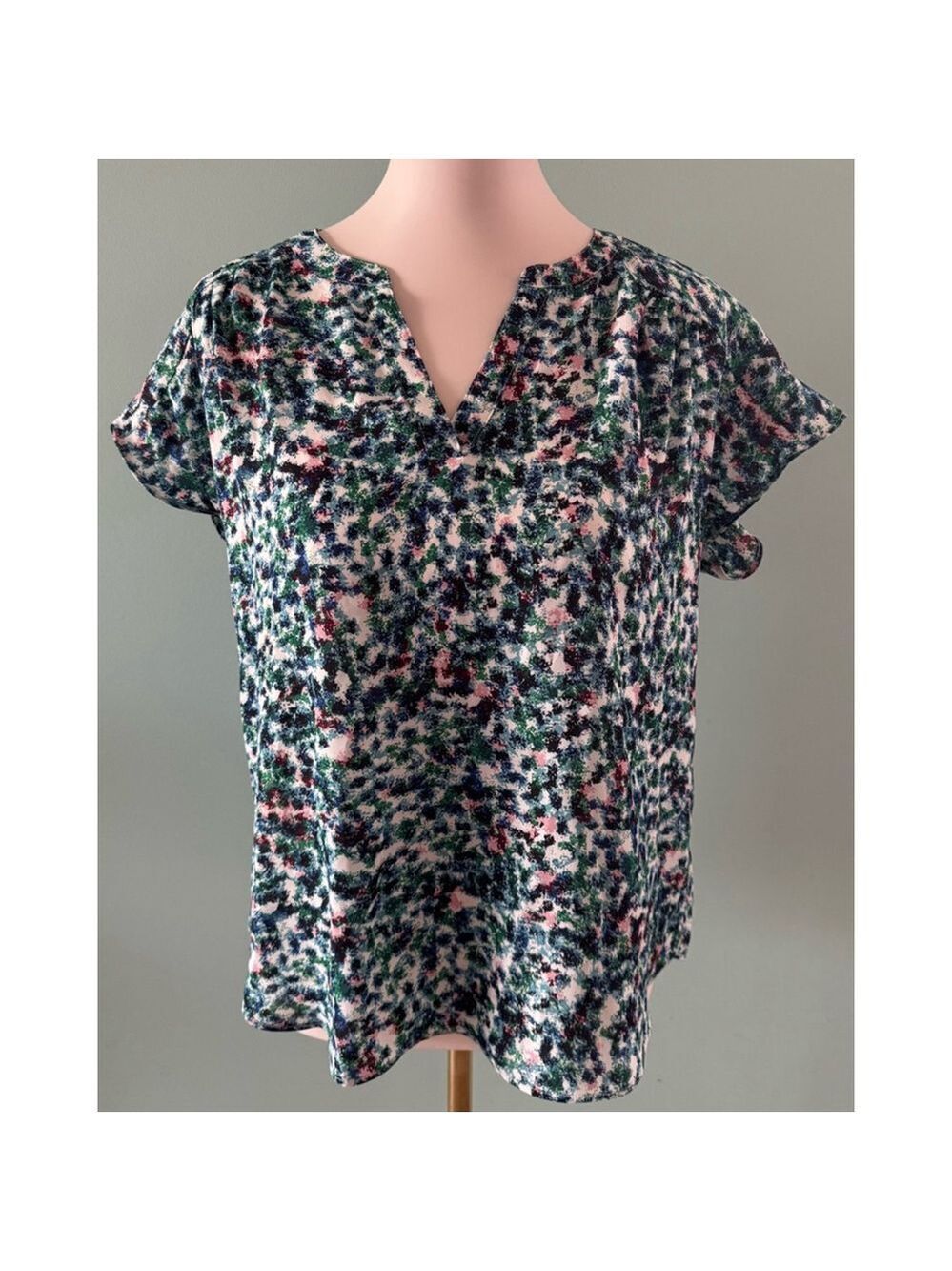 Women's Banana Republic Blouse Size S Blue Green